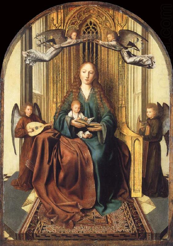 The Virgin and Child Enthroned,with four Angels, Quentin Massys